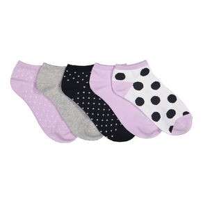 H&H Kids' Jacquard Liner Socks 5 Pack